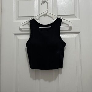 Uniqlo black bra cropped tank